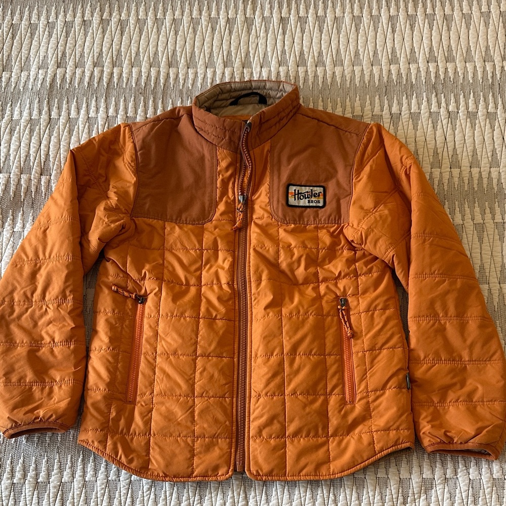 Howler Brothers Kids Puffer Jacket in Vibrant Orange